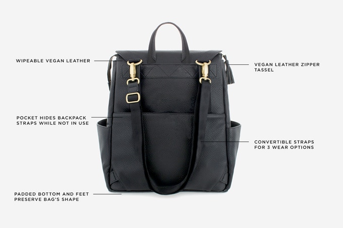The Diaper Bag By Freshly Picked Ingogo Diaper Bag There Aren T Any Obnoxious Prints Sagging Pockets Or Thick Middle School Backpack Straps Instead It S Made Of Premium Vegan Leather