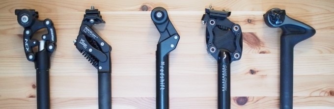 L to R: Suntour, BodyFloat, ShockStop, Thudbuster, CG-R