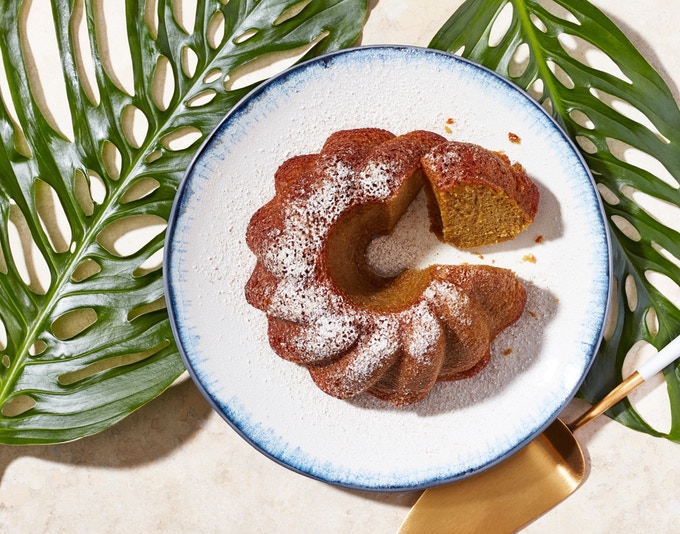 Spiced Sticky Sweet Plantain Cake by Adriana Urbina of De Maria in New York City. Made with Seek's Gluten-Free Cricket Flour.