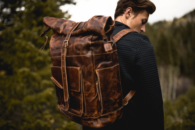 Kobuk Leather Backpack (Shown in Antique Brown)