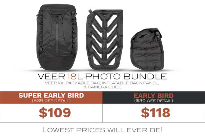 VEER 18 : Packable Bag And Inflatable Camera Cube | Indiegogo