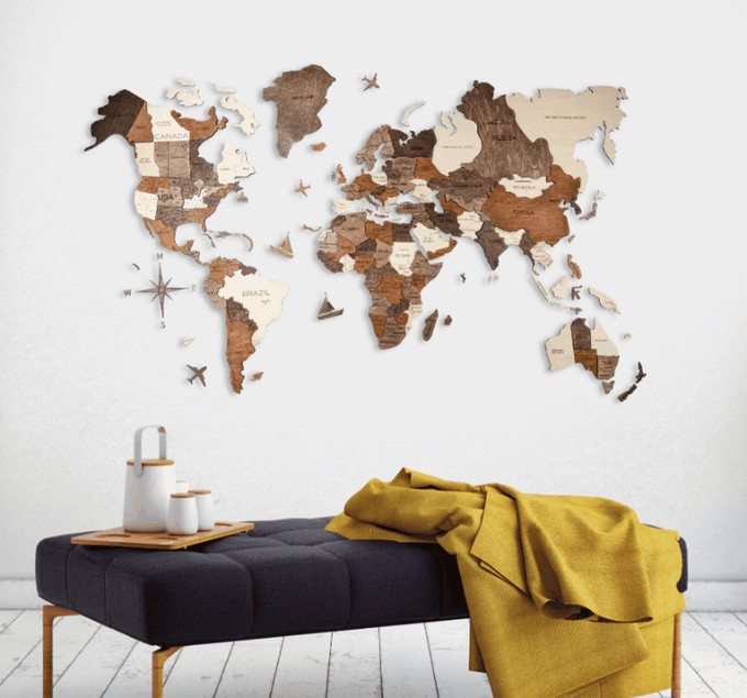 World's first 3D Wooden World Map | Indiegogo