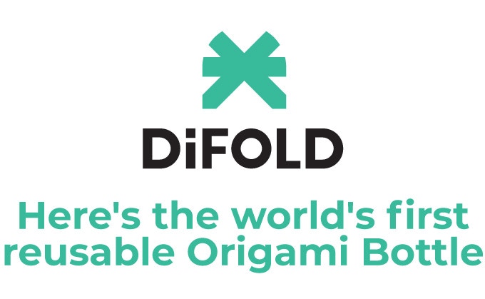 DiFOLD Origami Bottle: Pocket Sized Reusable Hero